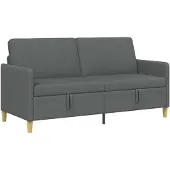 vidaXL Sofa met Opbergruimte Donkergrijs 172 x 78 x 87 cm Polyester