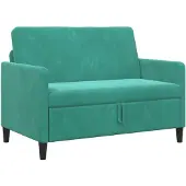 vidaXL Sofa met Opbergruimte Turquoise 122 x 78 x 87 cm Polyester