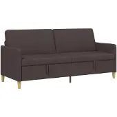 vidaXL Sofa met Opbergruimte Donkerbruin 192 x 78 x 87 cm Polyester