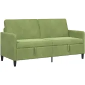 vidaXL Sofa met Opbergruimte Lichtgroen 172 x 78 x 87 cm Polyester