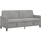 vidaXL Sofa met Opbergruimte Lichtgrijs 192 x 78 x 87 cm Polyester