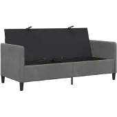 vidaXL Sofa met Opbergruimte Donkergrijs 172 x 78 x 87 cm Polyester