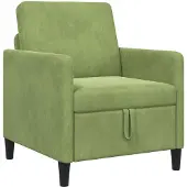 vidaXL Sofa met Opbergruimte Lichtgroen 72 x 78 x 87 cm Polyester