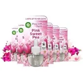 Air Wick Pink Sweet Pea elektrische navulling 6 x 19 ml