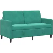 vidaXL Sofa met Opbergruimte Turquoise 152 x 78 x 87 cm Polyester