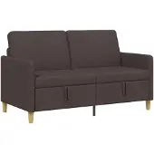 vidaXL Sofa met Opbergruimte Donkerbruin 152 x 78 x 87 cm Polyester