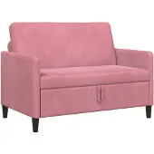 vidaXL Sofa met Opbergruimte Roze 122 x 78 x 87 cm Polyester