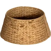 HOMCOM Kerstboomkraag Waterhyacint, Metaal Ø60 x 28H cm Natuurhout