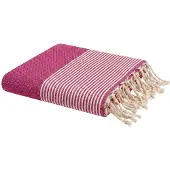 Reva - Fouta van gerecycled katoen - Roze 100 x 200 cm