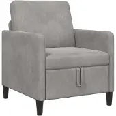 vidaXL Sofa met Opbergruimte Lichtgrijs 72 x 78 x 87 cm Polyester