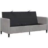 vidaXL Sofa met Opbergruimte Lichtgrijs 172 x 78 x 87 cm Polyester
