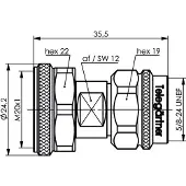 Telegärtner 100024211 100024211 N-adapter N-stekker - 4,3-10-stekker 1 stuk(s)