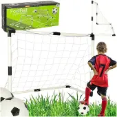 Ikonka Voetbaldoel voor Kinderen - 95x48x70 cm - Oefen en Train