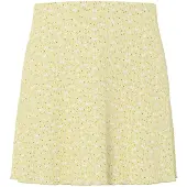 Pieces Rok 'FLORA' geel / wit