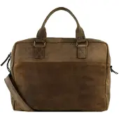 Bear design Leandro Laptopschoudertas - 15" laptopvak - bruin schoudertas heren