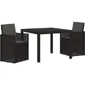 vidaXL Tuinset, 3 stuks, antraciet, PP-kunststof