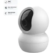 Trust IPCAM-2800 - WiFi Beveiligingscamera voor binnen - 360 graden draaibaar - Nachtzicht - Human Detection - Pushmeldingen - Ingebouwde sirene - Gratis App - 2MP-resolutie - Wit