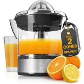 TIM. TIMCitrusperselectrisch-Citruspers-Sinaasappelpers-Zwart/Zilver-13cmx15cmx20cm