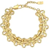 Hey Happiness Armband 'Interlocking' goud