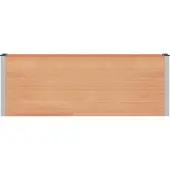 vidaXL Verhoogde plantenbak, bruin, 200 x 30 x 72 cm, gemaakt van WPC en aluminium