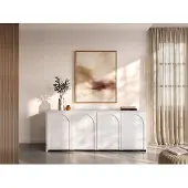 Vente-unique Dressoir met 4 deuren - Wit - NALYRA van Maison Céphy