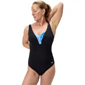 Speedo Shaping Printed Opusgem Dd+ Swimsuit Zwart UK 38 Vrouw