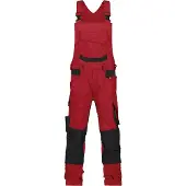 Dassy 400163 Tronix Bretelbroek met stretch en kniezakken - Rood