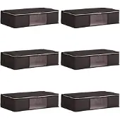 vidaXL opbergdoos met doorzichtige zijkant 6 pcs Antracietkleurig