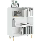 vidaXL Dressoir 69,5x32,5x90 cm bewerkt hout hoogglans wit