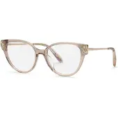 Chopard VCH381S 54/17/140 Transparant Beige Bril Acetaat VROUW VCH381S