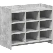 vidaXL Schoenenkast Betongrijs 85 x 39,5 x 70 cm Bewerkt hout