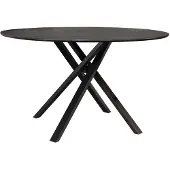 Lizzely Garden & Living Eettafel rond Ronsi Antoinette zwart 130cm ronde tafel