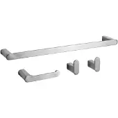 REA - Mati - Set Badkamerhangers - Geborsteld Nikkel - 10X10X10Cm