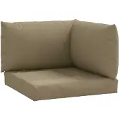 vidaXL Palletkussens 3 st stof gemêleerd taupe