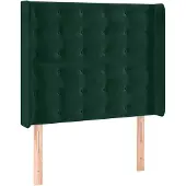 vidaXL Hoofdbord met randen 83x16x118/128 cm fluweel groen