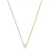 Luxenter Ketting 'Alphabet D' goud