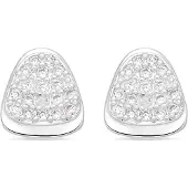 Luxenter Oorbellen met glanzende zirkonia, zilveren afwerking - Musa