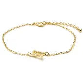 Luxenter Armband met 18-karaats geelgouden afwerking - Alphabet