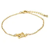 Luxenter Armband met 18-karaats geelgouden afwerking - Alphabet