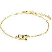 Luxenter Armband met 18-karaats geelgouden afwerking - Alphabet