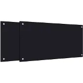 vidaXL Spatschermen keuken 2 st 80x40 cm gehard glas zwart