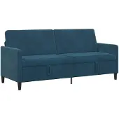 vidaXL Sofa met Opbergruimte Blauw 192 x 78 x 87 cm Polyester