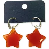 Ruben Robijn Carneool ster oorbellen - fashion jewelry