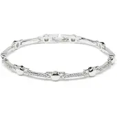 Luxenter Armband met glanzende zirkonia en rhodiumafwerking - Rarix
