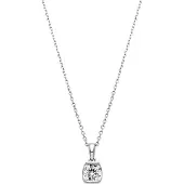 Luxenter 925 sterling zilveren ketting met glanzende zirkonia en rhodiumafwerking - Setentaitres