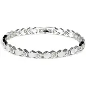 Luxenter Armband met glanzende zirkonia en rhodiumafwerking - Lyth
