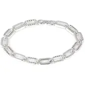 Luxenter Armband met glanzende zirkonia, afwerking in rhodium - Asgoth