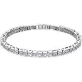Luxenter Armband met zilveren afwerking en glanzende zirkonia - Zaix