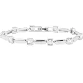 Luxenter Armband met schitterende zirkonia en rhodiumafwerking - Aslion