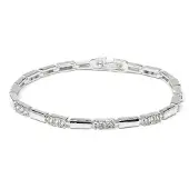 Luxenter Armband met glanzende zirkonia, afwerking in rhodium - Tavli